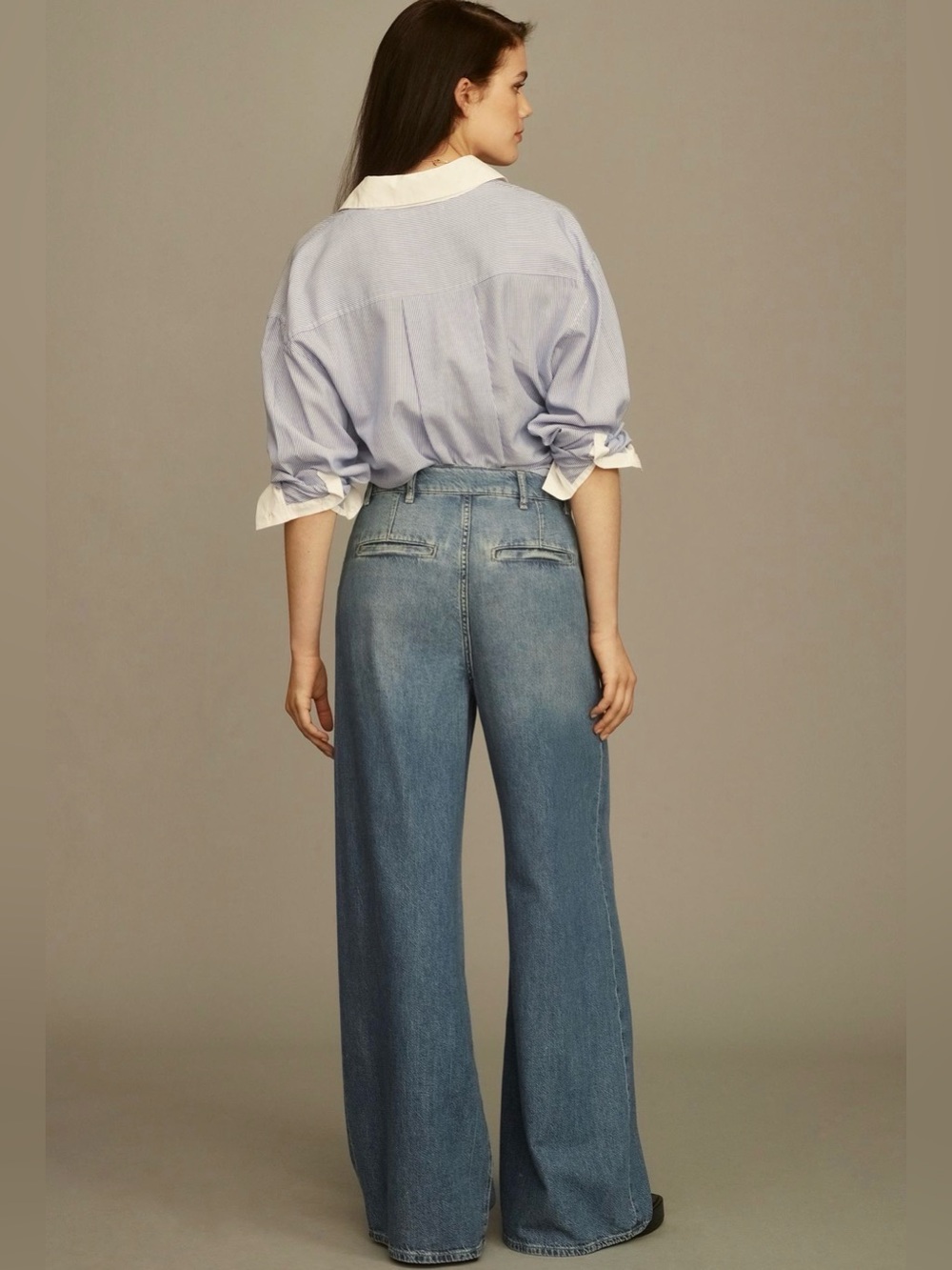 Anthropologie Pilcro Pleated High-Rise Wide-Leg Jeans, Various Sizes - Picture 3 of 9